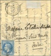 Etoile 35 / N° 29 Càd PARIS / MINISTERE DES FINANCES 15 OCT. 70 Sur Lettre Adressée à... - Krieg 1870