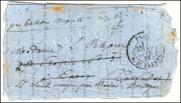 Càd R. ST LAZARE 26 JANV. 71 (3e Levée) (timbre Tombé Par Immersion) Sur Lettre Pour Caen... - Oorlog 1870