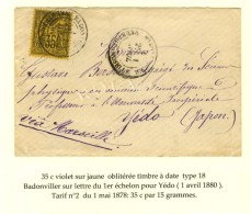 Càd BADONVILLER / MEURTHE ET MOSELLE / N° 93 Sur Lettre Pour Yedo (Japon). 1880. - TB / SUP. - R. - Autres & Non Classés