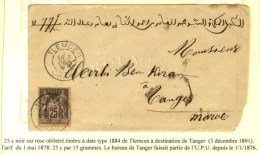 Càd TLEMCEN / ORAN / N° 97 Sur Lettre Pour Tanger. 1891. - TB. - Autres & Non Classés