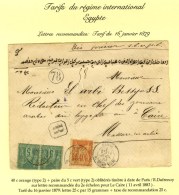 Càd PARIS / R. DUFRENOY / N° 75 (2) (def) + 94 Sur Lettre Recommandée 2 Ports Pour Le Caire.... - Sonstige & Ohne Zuordnung