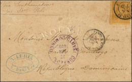 Càd PARIS A CALAIS 2° / N° 92 Sur Lettre Pour Santo Domingo (République Dominicaine),... - Sonstige & Ohne Zuordnung