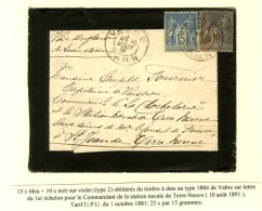 Càd VABRE / TARN / N° 89 + 90 Sur Lettre Adressée Au Commandant De La '' Clochelerie Et La... - Andere & Zonder Classificatie