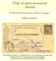 Càd PARIS 14 / R. DE STRASBOURG Sur Carte Télégramme Timbrée à 30c... - Other & Unclassified