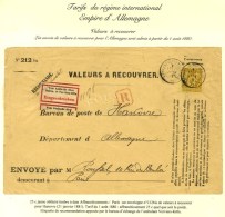 Càd AFFRANCHISSEMENTS / PARIS / N° 92 Sur Valeurs à Recouvrer Pour Hanovre. Etiquette De... - Andere & Zonder Classificatie