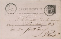 Càd T 24 DOLLON (71) / Entier 10c. 1879. - TB / SUP. - 1876-1878 Sage (Type I)