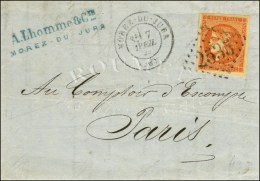 GC 2535 / N° 48 Très Belles Marges Càd T 17 MOREZ-DU-JURA (38) 7 AVRIL 71 Sur Lettre Avec Texte... - 1870 Bordeaux Printing