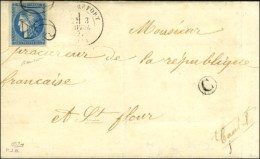 Taxe 30 DT / N° 45 (leg Def)  Càd T 17 PIERREFORT (14) Sur Lettre Pour St Flour. 1871. Exceptionnelle... - 1870 Bordeaux Printing
