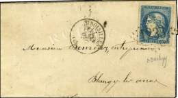 GC 1233 / N° 44 Bleu Foncé, Superbes Marges Càd T 16 CROISILLES (61). 1870. - TB / SUP. - R. - 1870 Ausgabe Bordeaux