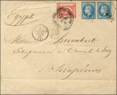 GC 2328 / N° 29 (2) Càd T 16 MERY-S-SEINE (9) Sur Lettre En Affranchissement Mixte Pour Sérapeum,... - 1863-1870 Napoleon III With Laurels