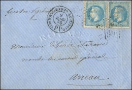 Etoile 3 / N° 29 (2) Càd PARIS / PLACE DE LA MADELEINE PP Sur Lettre 2 Ports Pour Arreau. Exceptionnelle... - 1863-1870 Napoléon III. Laure