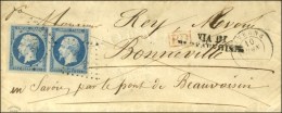 PC 2841 / N° 15 Paire (très Belles Marges) Càd T 15 SAVERNE (67) Sur Lettre Pour Bonneville... - 1853-1860 Napoléon III.