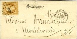 PC 2707 / N° 13 Belles Marges Càd T 15 MONTELIMAR (25) Cursive 6 Rochemaure Sur Lettre Avec Texte Locale... - 1853-1860 Napoleon III