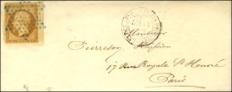 Etoile Bleue / N° 13 Bdf Càd LETTRE AFFR DE PARIS POUR PARIS. 1854. - TB / SUP. - R. - 1853-1860 Napoleon III