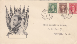 Canada FDC 1937 Scott #231-#233 George VI Definitives - ....-1951