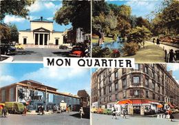 75-PARIS 17- MULTIVUES, EGLISE STE MARIE DES BATIGNOLES , LE MARCHE RUE DES MOINES ET RUE NOLLET - Arrondissement: 17