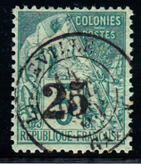 GABON - N°   8 - ALPHEE DUBOIS - 25c Sur 5c VERT - .JOLI CACHET - BON CENTRAGE - SIGNE. - Used Stamps