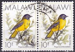 Malawi, 1994 - 10k Starred Robin, Coppia - Nr.533A Usato° - Moineaux