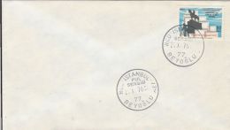 61650- ISTANBUL PHILATELIC EXHIBITION, SPECIAL POSTMARK AND STAMP ON COVER, 1976, TURKEY - Briefe U. Dokumente