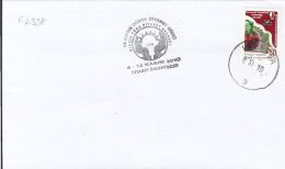 5302FM- DIABETES CONFERENCE, SPECIAL POSTMARK ON COVER, ENVIRONEMENT PROTECTION STAMP, 2010, TURKEY - Brieven En Documenten