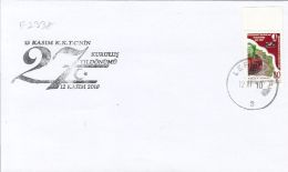 5304FM- NORTHERN CYPRUS REPUBLIC, SPECIAL POSTMARK ON COVER, ENVIRONEMENT PROTECTION STAMP, 2010, TURKEY - Cartas & Documentos