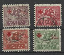 Pologne Poland  Timbres Oblitérés YT 231/234 Croix Rouge Chevaux  Polen Polska - Used Stamps