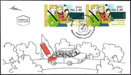 ISRAEL 2017 - Road Safety In Israel - Buckle Up For Life - Phil. Bureau ATM # 001 & Rishon LeZion ATM # 326 Labels - FDC - Andere (Aarde)