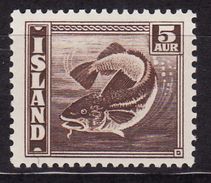 ICELAND 1939  Mi 210 B  MLH  FISH - Unused Stamps