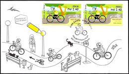 ISRAEL 2017 - Road Safety In Israel - Ride Safely - Philatelic Bureau ATM # 001 & Netanya ATM # 636 Labels - FDC - Andere (Aarde)