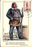 Types Et Costumes Brabançons Vers 1835, Dessins De James Thiriar : Le Garçon Brasseur. CPSM. - Lots, Séries, Collections