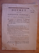 DECRET CONVENTION NATIONALE 15 NOVEMBRE 1793 - SEPARATION ETAT EGLISE - CLERMONT FERRAND IMPRIMERIE DELCROS - Decreti & Leggi