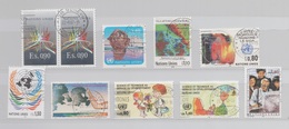 ONU GENEVE 10 TIMBRES ENTRE N° 153 Et 242 (YT) VALEUR 21,35 €  1987/1993 - Oblitérés