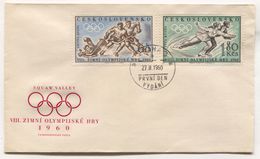 WINTER OLYMPICS / OLYMPIAD, SQUAW VALLEY 1960. CALIFORNIA USA, FDC COVER CZECHOSLOVAK - Hiver 1960: Squaw Valley