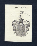 Von Gerdtel - Gerdtel Wappen Adel Coat Of Arms Heraldry Heraldik - Stiche & Gravuren