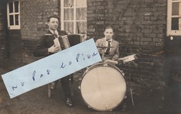 BAVINCOURT  - Un Duo De Musiciens ( Un Accordéoniste Et Un Batteur )  -  Carte-photo    ( Rare ) - Autres & Non Classés