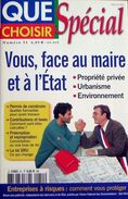 Que Choisir Hors-série N° 51 : Vous, Face Au Maire Et à L'état - Droit