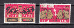 Hong Kong 1968,2V,set,year Of The Monkeys,apen,affen,singes,monos,scimmias,MH/Ongebruikt, (A3359) - Apen