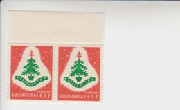 Zuid-Afrika Kerstvignetten Jaar 1952 ** Paar Afrikaans-Engels - Non Classés