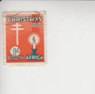 Zuid-Afrika Kerstvignetten Jaar 1941 Gestempeld Engels - Zonder Classificatie