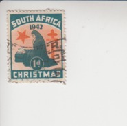 Zuid-Afrika Kerstvignetten Jaar 1942 Gestempeld Engels - Non Classificati