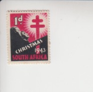 Zuid-Afrika Kerstvignetten Jaar 1943 Gestempeld Engels - Zonder Classificatie