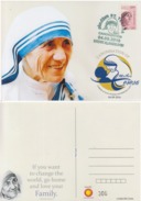 India  2016  Cannonization OF  Saint Mother Teresa  ALLAHABAD  Stamped   Post Card #  92992  Inde Indien - Mother Teresa