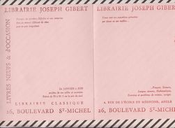 716  BUVARD LIBRAIRIE JOSEPH GIBERT LIVRES NEUFS OCCASION 32 X20 CM - Papeterie