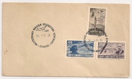 ISTANBUL TURQUIE TURKIYE MILLETLERASI HAVACILIK FEDERASVONU 20 9 1954. - Storia Postale