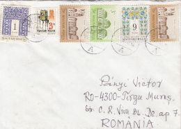61850- MOTIFS, CASTLE, PHONE, STAMPS ON COVER, 2001, HUNGARY - Cartas & Documentos