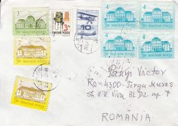 61855- PHONE, CASTLE, PLANE, STAMPS ON COVER, 2001, HUNGARY - Briefe U. Dokumente