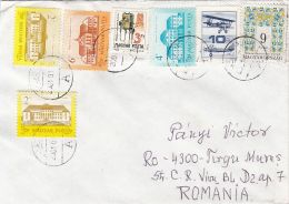 61856- MOTIFS, PHONE, CASTLE, PLANE, STAMPS ON COVER, 2001, HUNGARY - Briefe U. Dokumente