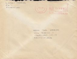 61873- AMOUNT 7000, PINARHISAR, RED MACHINE STAMPS ON COVER, 1984, TURKEY - Lettres & Documents