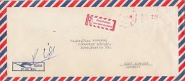 5343FM- AMOUNT 22000, RED MACHINE STAMPS ON REGISTERED COVER, 1985, TURKEY - Brieven En Documenten