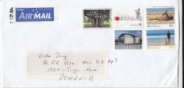 5353FM- FIG TREE, SONG, KANGAROO, LANDSCAPE, BEACH, DOG, STAMPS ON COVER, 2012, AUSTRALIA - Brieven En Documenten